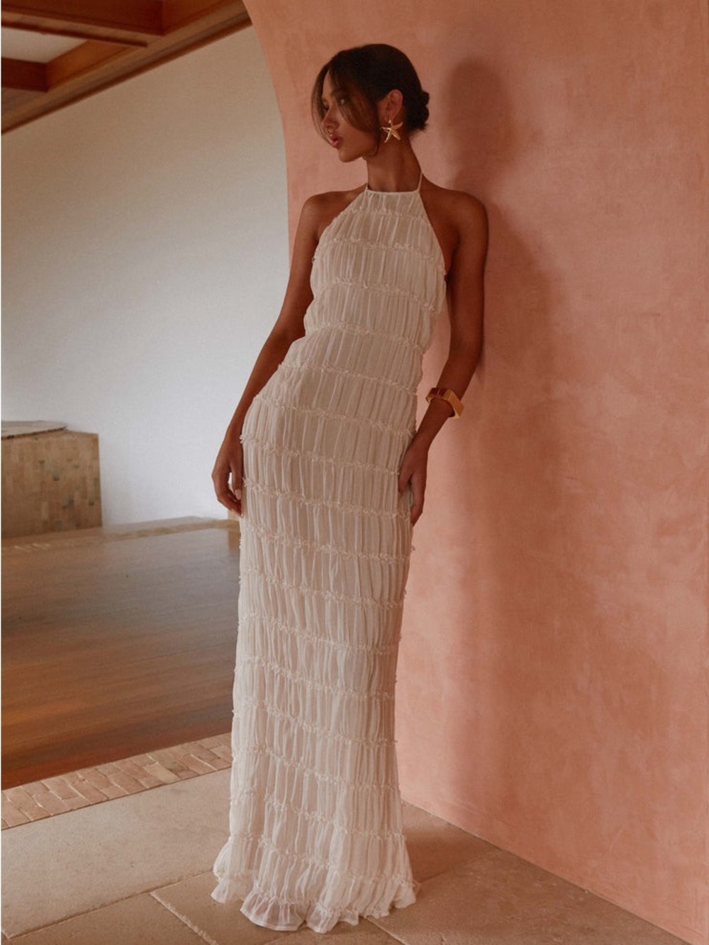 Pepper Mayo Aullie Maxi Dress- Ivory